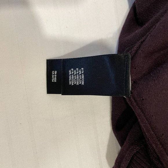 Kenneth Cole Maroon Poncho Womens Over The Heal Shawl Loose Knit XS/S - Picture 3 of 5